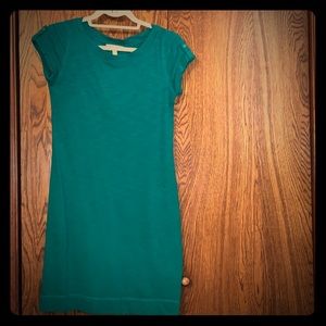Green T-shirt dress